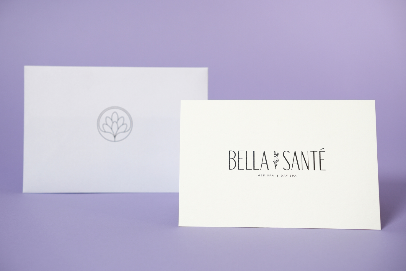 Physical gift cards from Bella Sante.